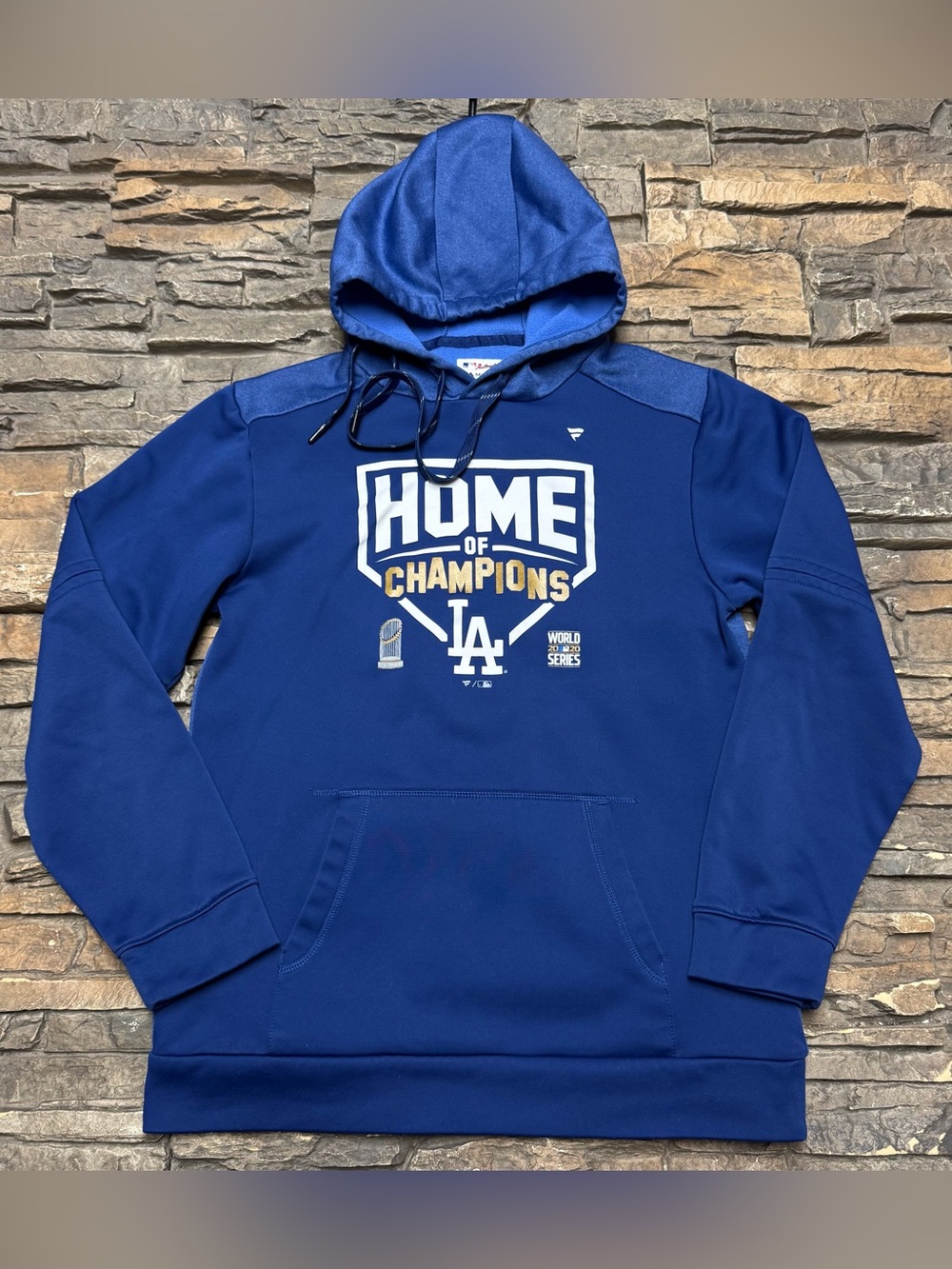 LA Dodgers 2020 World Series Champions Hoodie Sweatshirt Women’s Small Blue